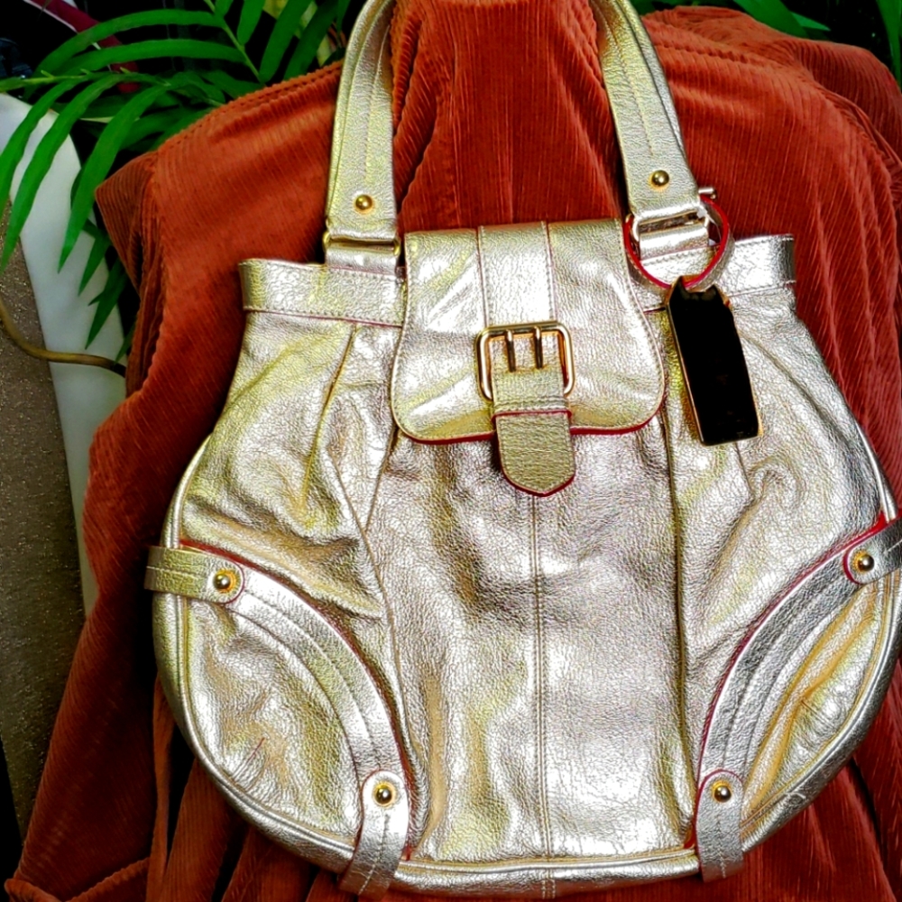 Gold Hayden P. Dooney and Bourke hobo bag
